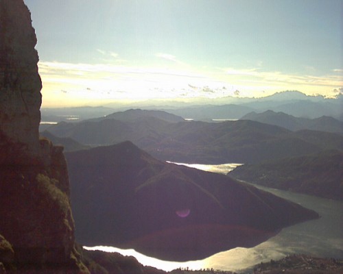 Monte San Giorgio e lago di Lugano dal Monte Generoso