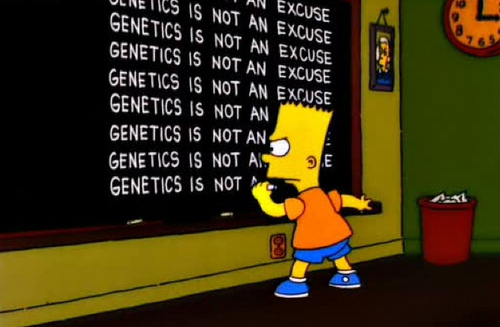 genetic is not an excuse - da http://bartsblackboard.com/