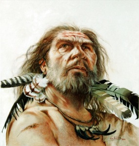 uomo di neanderthal e penne